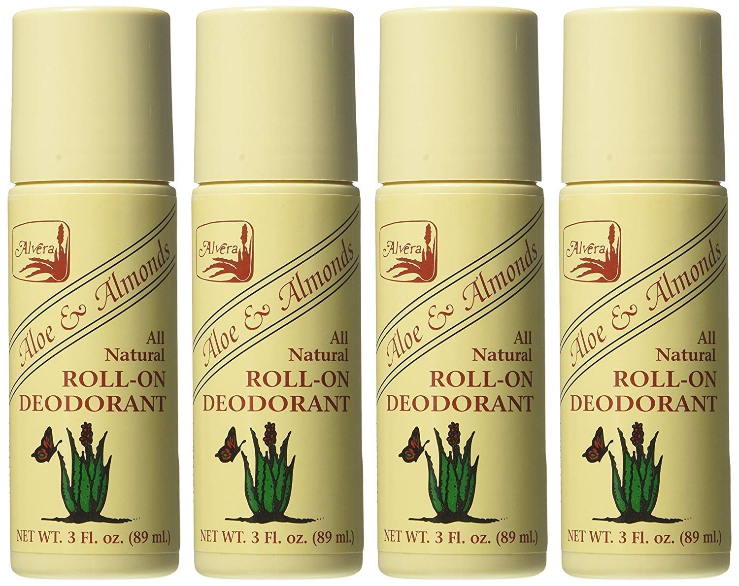 Flacon Alvera Roll-On Aloe & Amandes pour une fraîcheur durable.