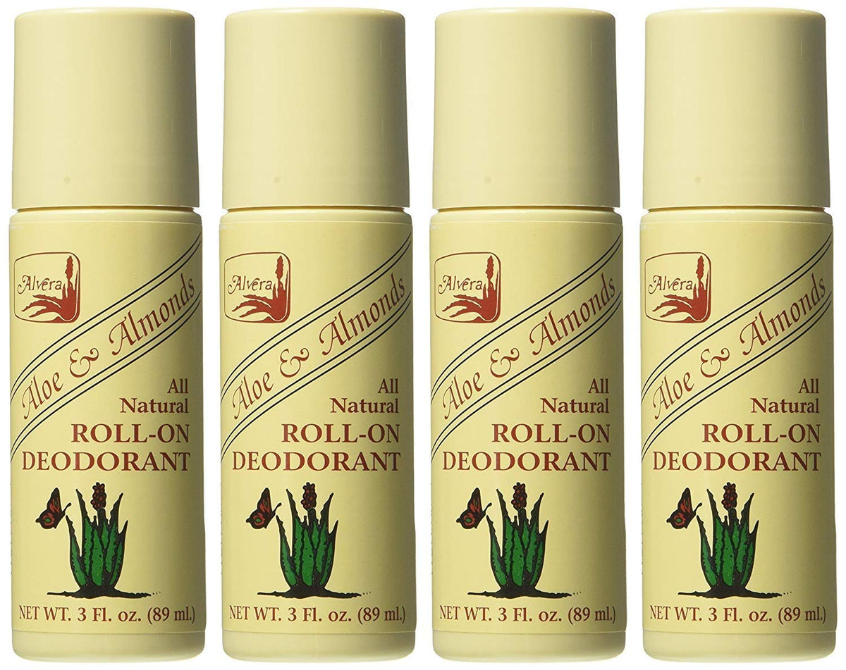 Flacon Alvera Roll-On Aloe & Amandes pour une fraîcheur durable.