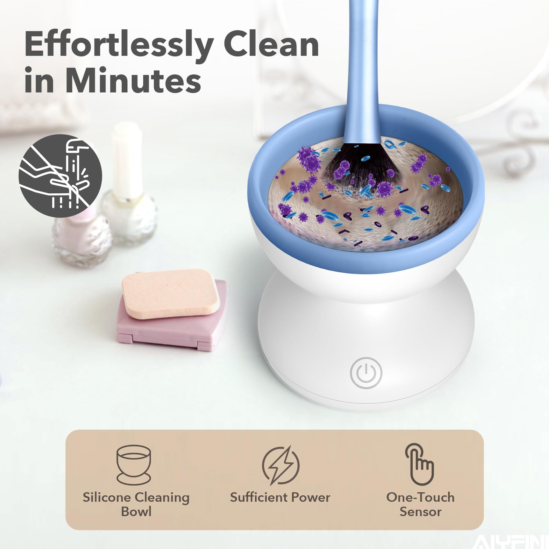 Alyfini bol nettoyage silicone pinceaux protège les poils et la forme.