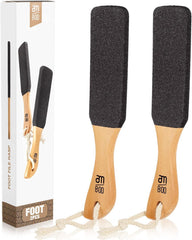 AM 8:00 pierre ponce pieds avec manche bois, exfolie en douceur.
