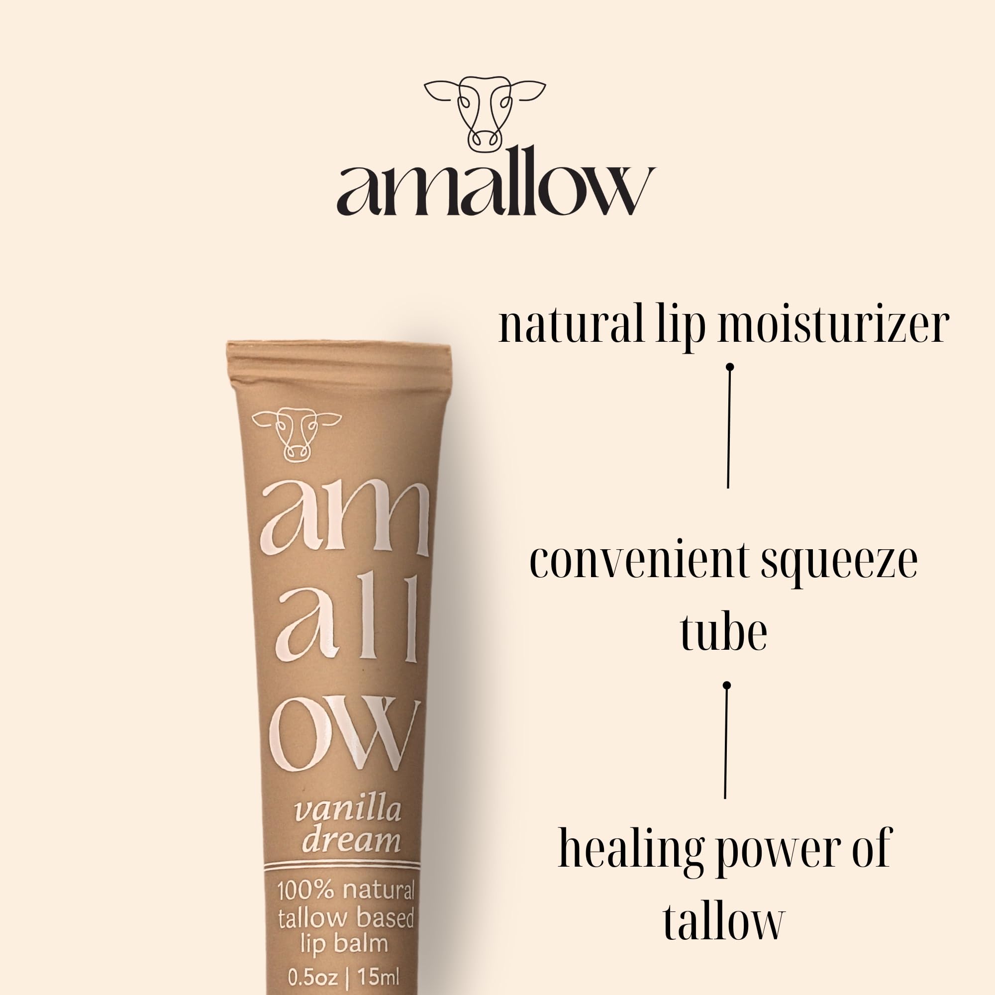Ingrédients Amallow: tallow boeuf, cire d’abeille et vanille biologique.