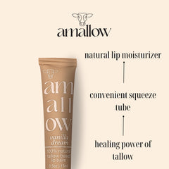 Ingrédients Amallow: tallow boeuf, cire d’abeille et vanille biologique.