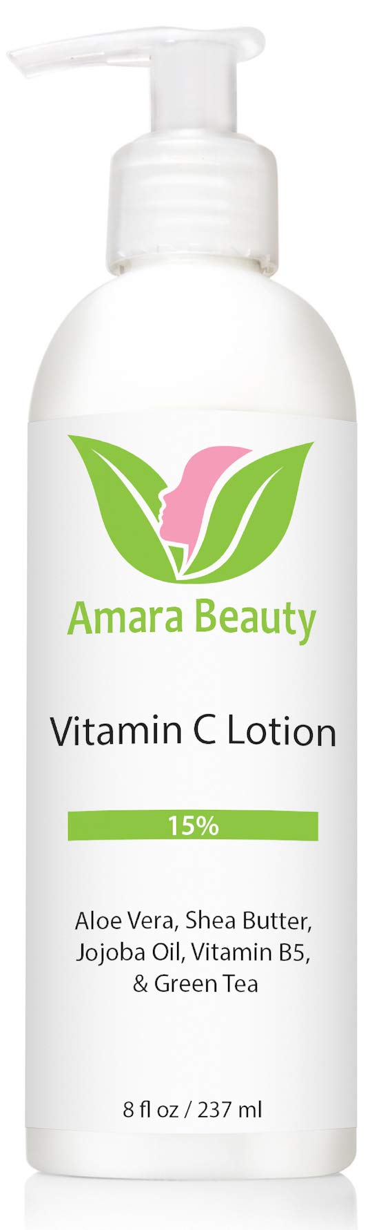Amara Beauté Lotion Vitamine C texture légère non grasse pénètre rapidement.