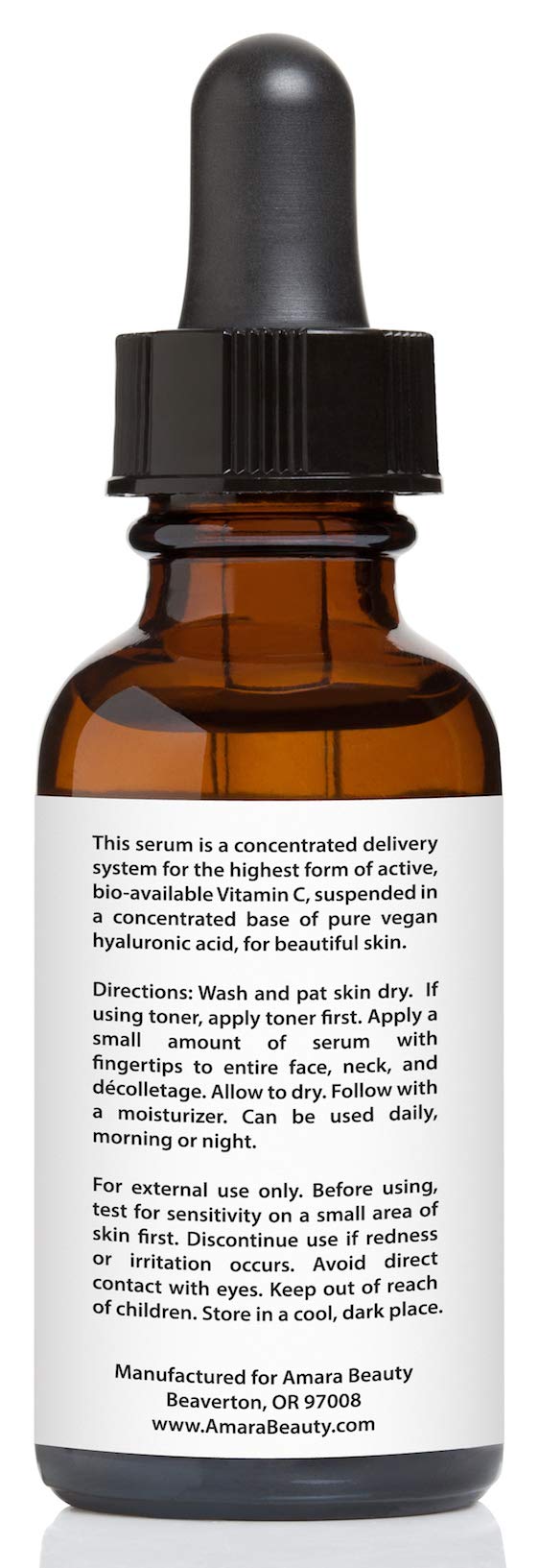 Amara Beauty Sérum Vitamine C 20 % – teint uniforme et pores réduits.