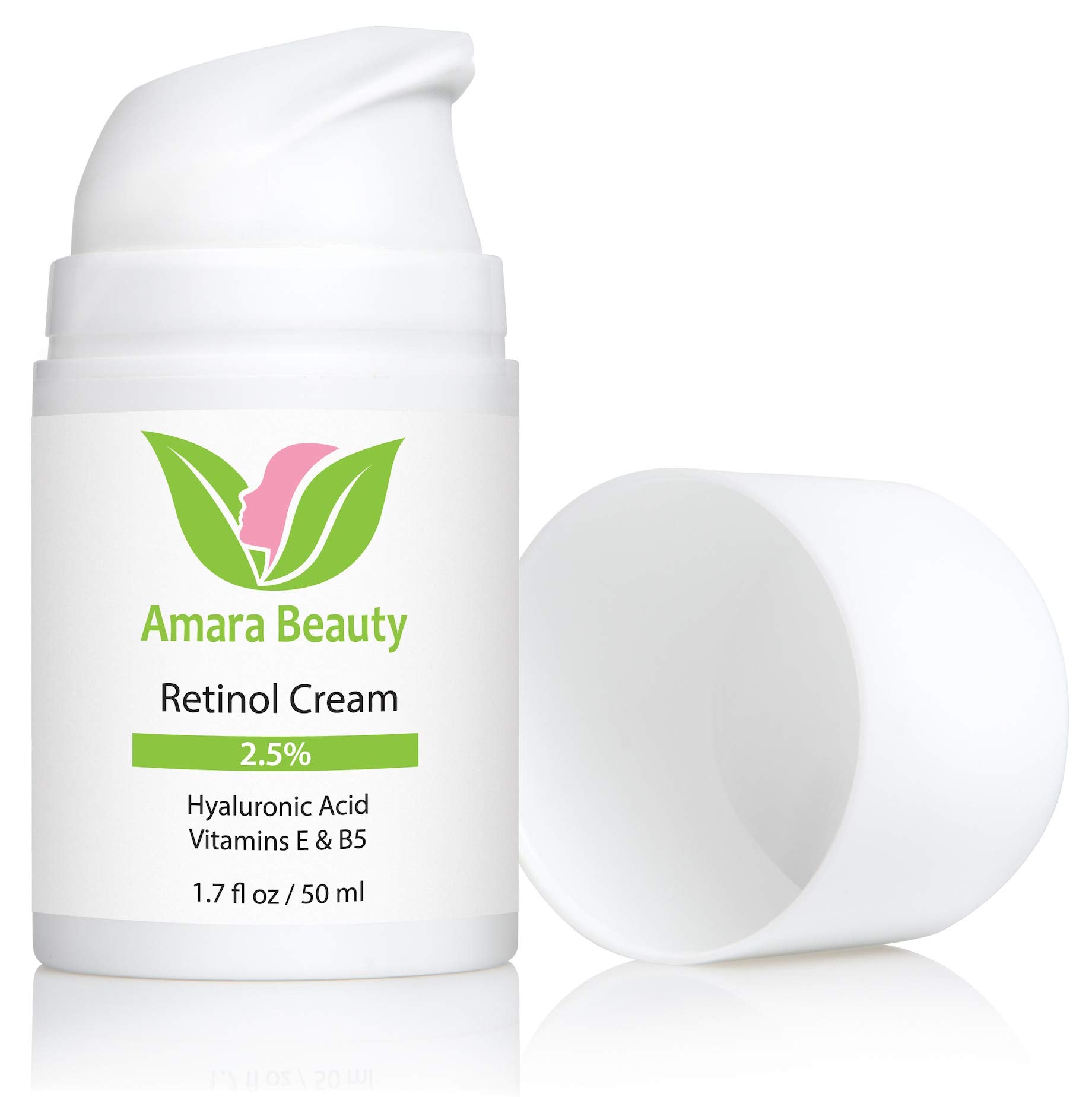 Amara Beauty texture crème retinol visage pour application douce et agréable.