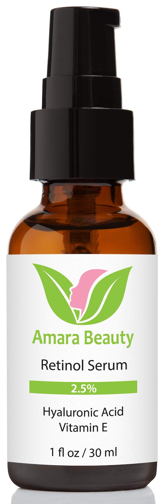 Pompe-doseuse du sérum rétinol Amara prête à l'application.