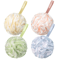 AmazerBath éponge-luffa exfoliante 75g ensemble 4 douceur pour la peau