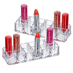 Amazing Abby Charm 12-emplacements: organisateur clair pour rouges à lèvres, rangement net.
