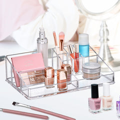 Diviseurs et compartiments Tiffany en acrylique, rangement polyvalent pour produits beauté.