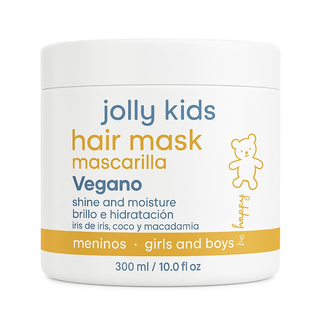 Masque Jolly Kids d'Amazónica Beleza Amabelle, flacon pratique pour démêler les cheveux.