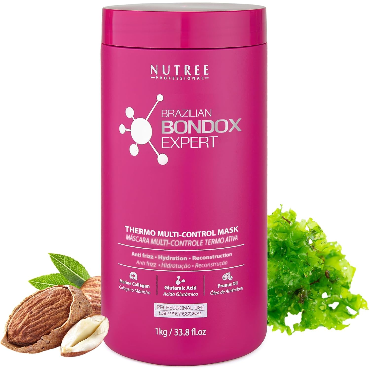 Amazonliss Bondox Expert Masque Thermique, bouteille, améliore l'élasticité et la douceur.