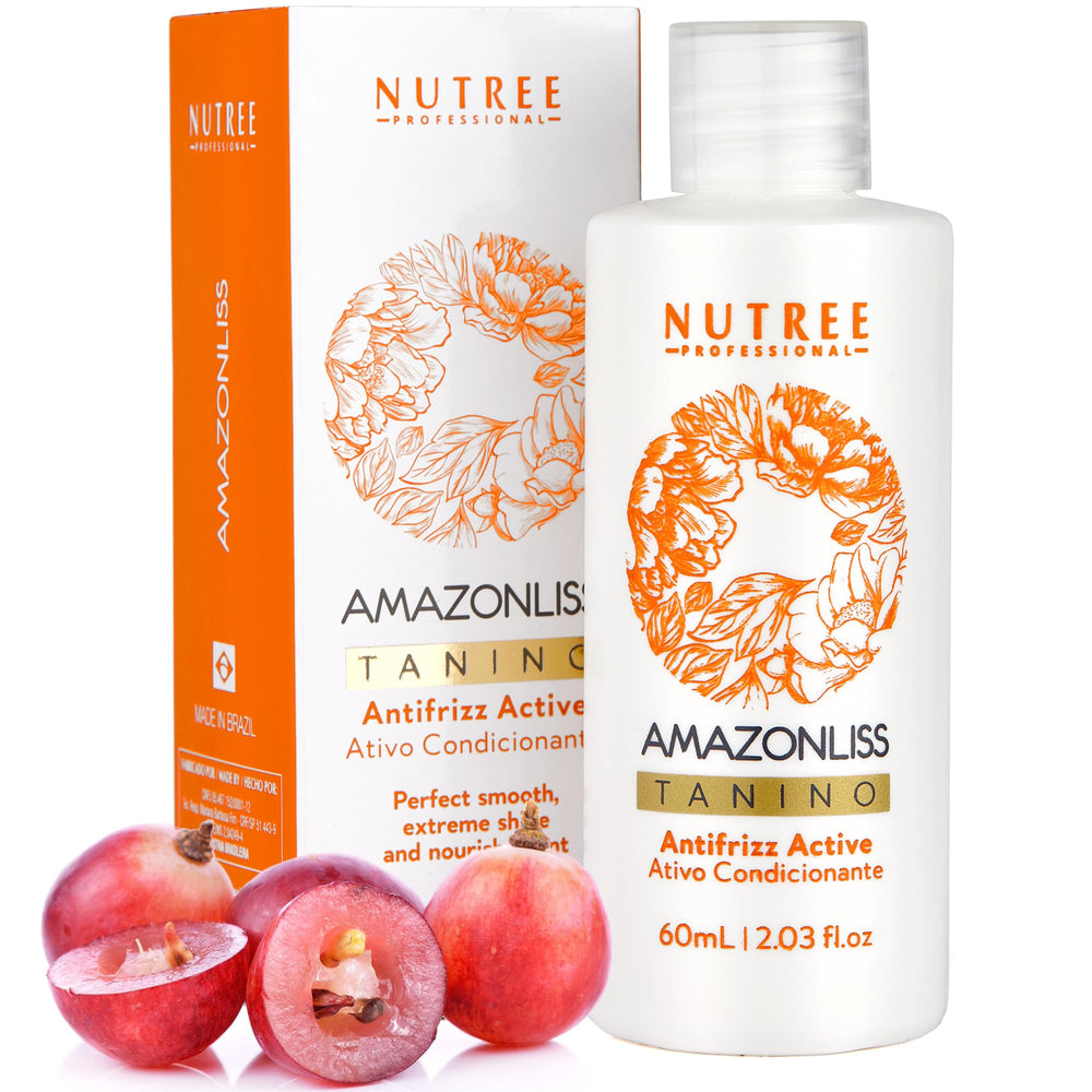 Bouteille Tanino Amazonliss prête pour le lissage et l'hydratation.