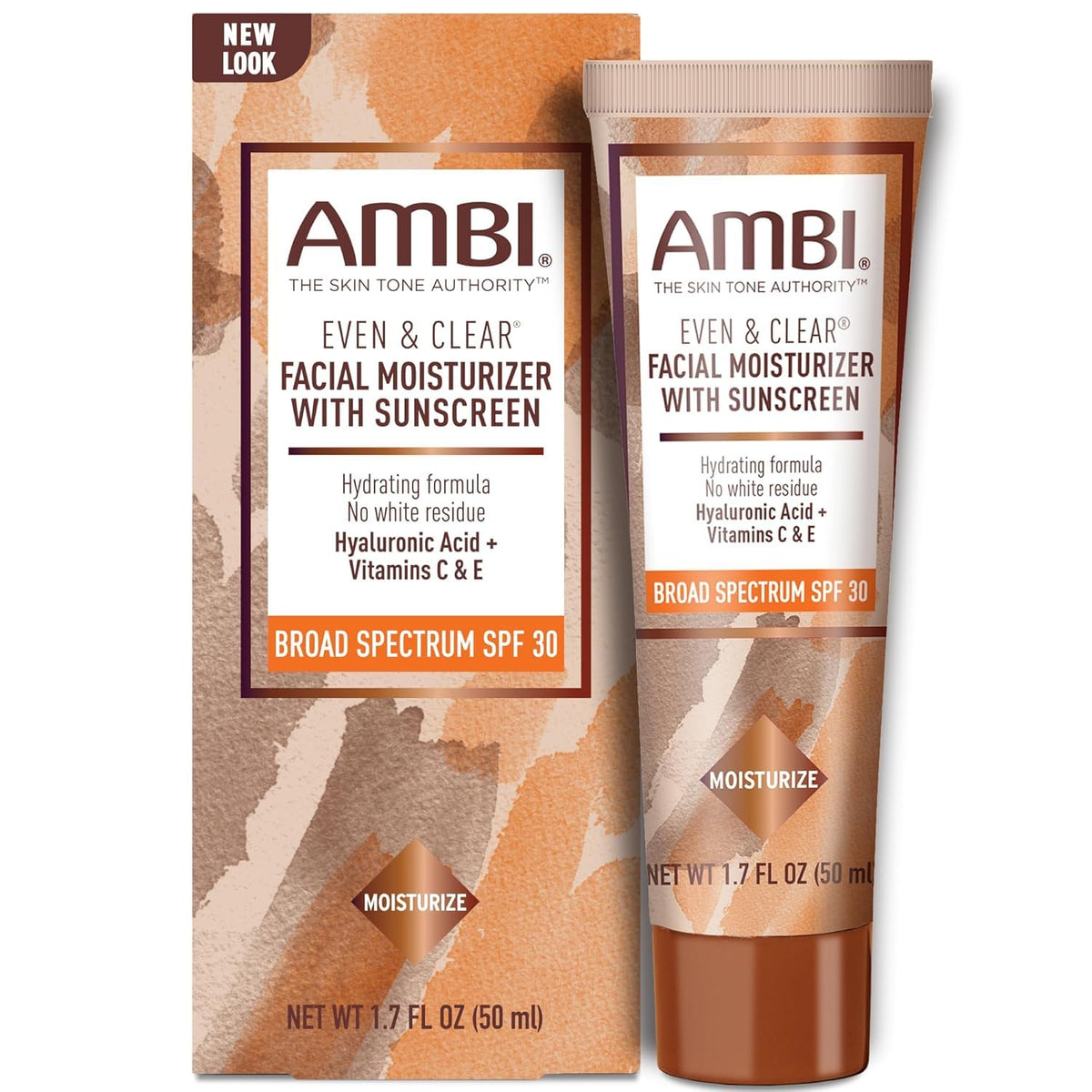 Ambi Even & Clear – flacon SPF 30 pour hydratation et protection quotidiennes
