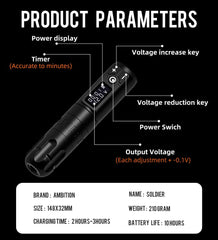 Ambition Soldier batterie 2400mAh, autonomie longue pour des sessions sans interruption