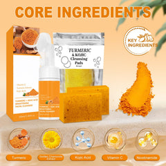 Amdele Savon Curcuma Bulles: savon corporel hydratant avec filets moussants