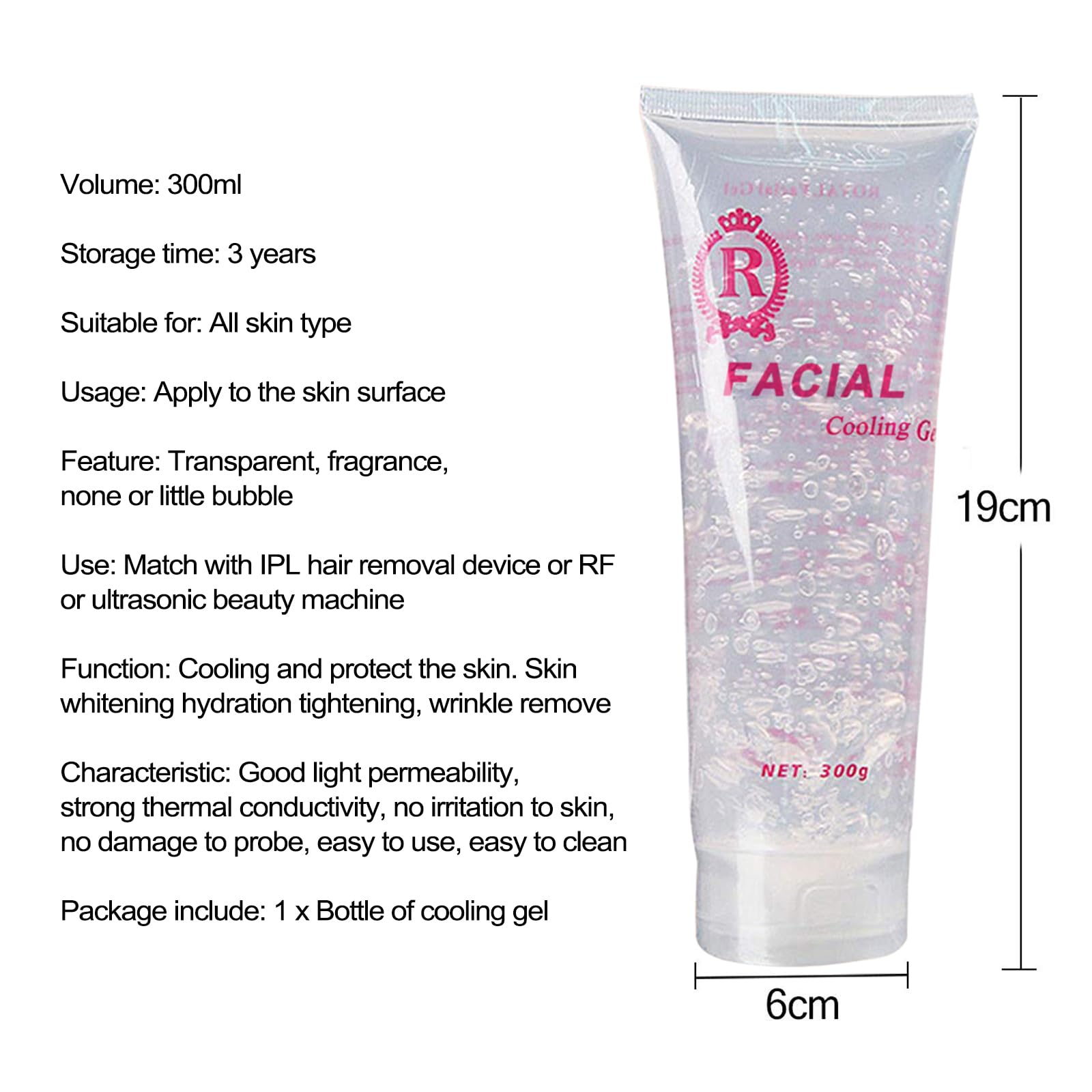 Gel Amelar à application facile sur la peau, clair et facile à nettoyer.