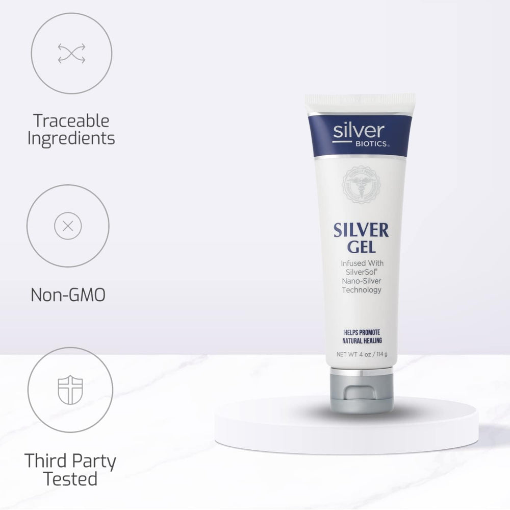 Gel Silver Biotics, soin des zones irritées et petites plaies.