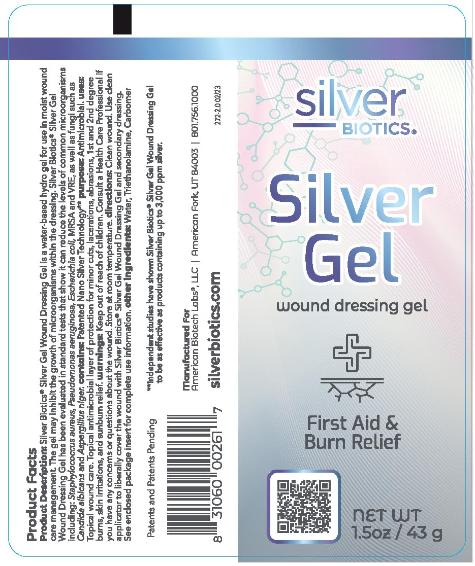 Format voyage du Gel Silver Biotics, pratique en déplacement.