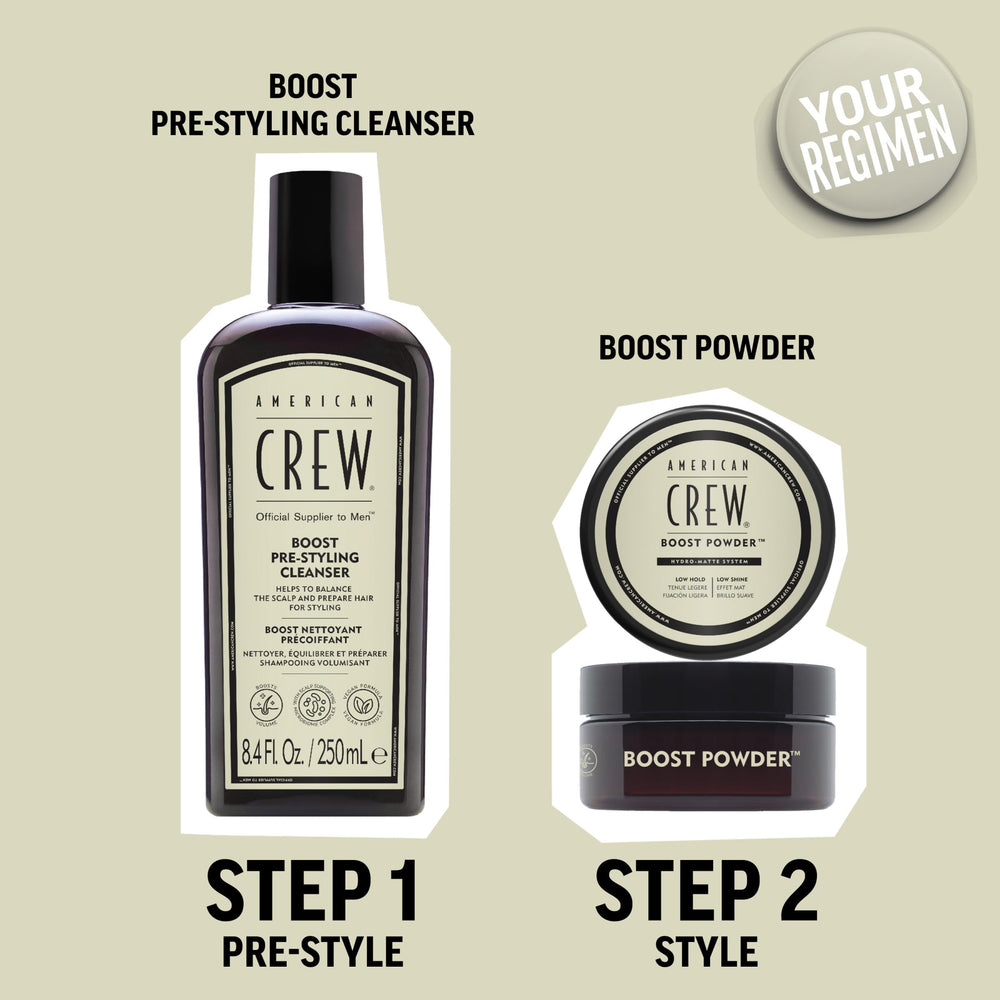 AMERICAN CREW Boost Shampoo, texture nourrissante sans peser les cheveux.