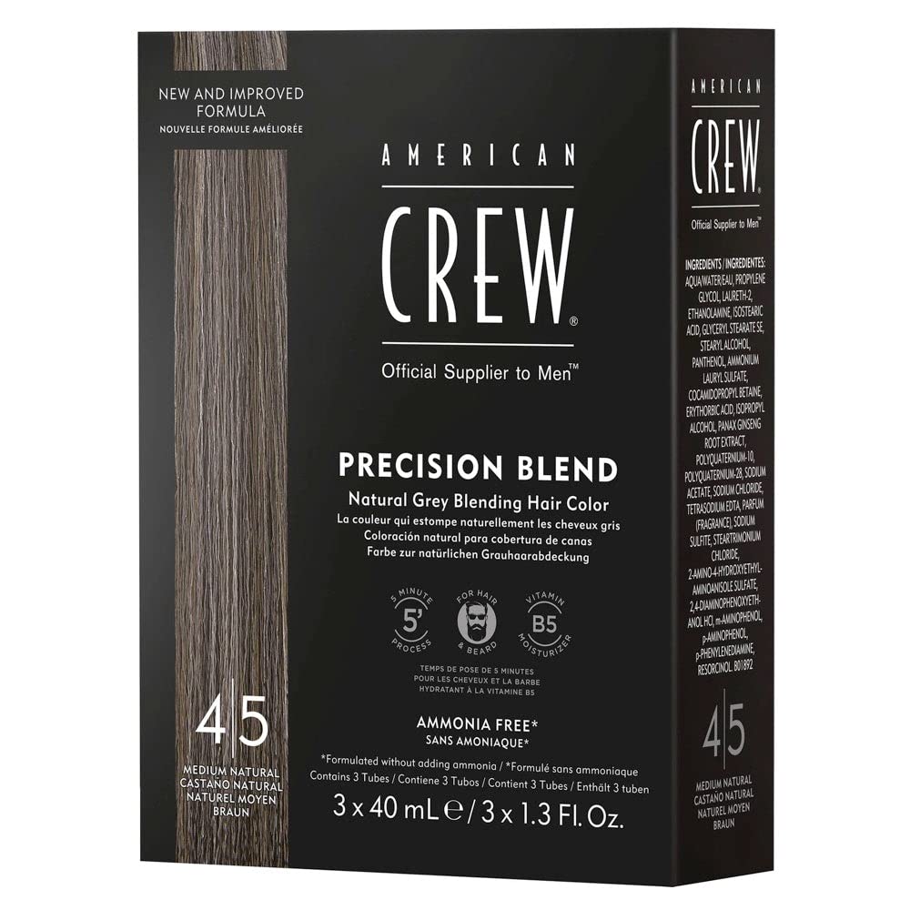 Barbe naturelle avec la teinte Medium Natural AMERICAN CREW.