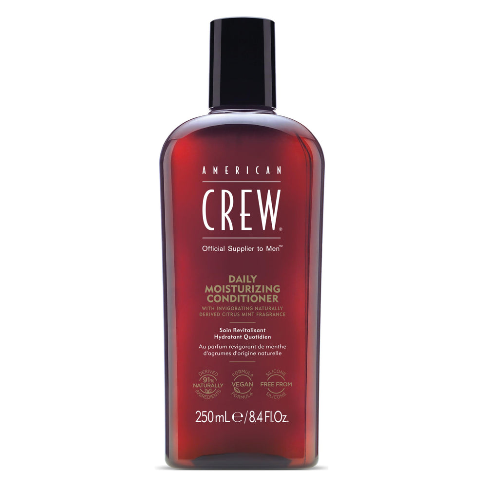 Conditionneur American Crew — bouteille pratique pour hydrater et démêler les cheveux.