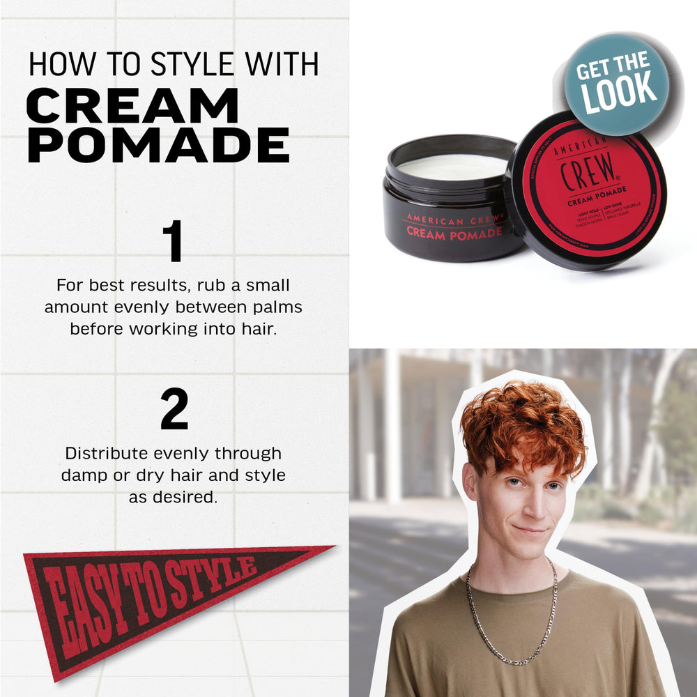 AMERICAN CREW Crème Pomade: hydratation des cheveux pour un aspect sain.