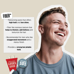 American Crew Fibre: tenue haute et fini mat discret sur cheveux courts.