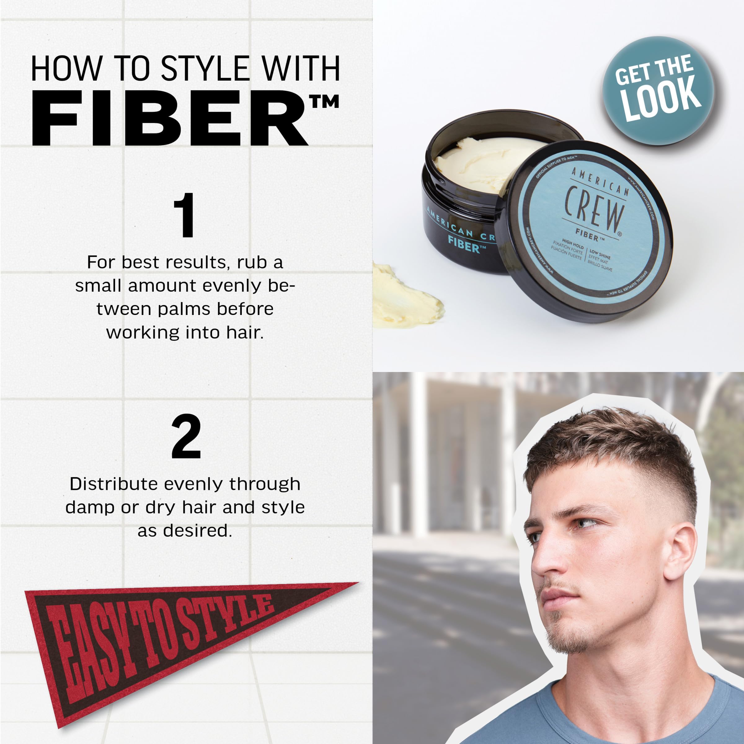 American Crew Fibre: texture définie et look moderne sans brillance.