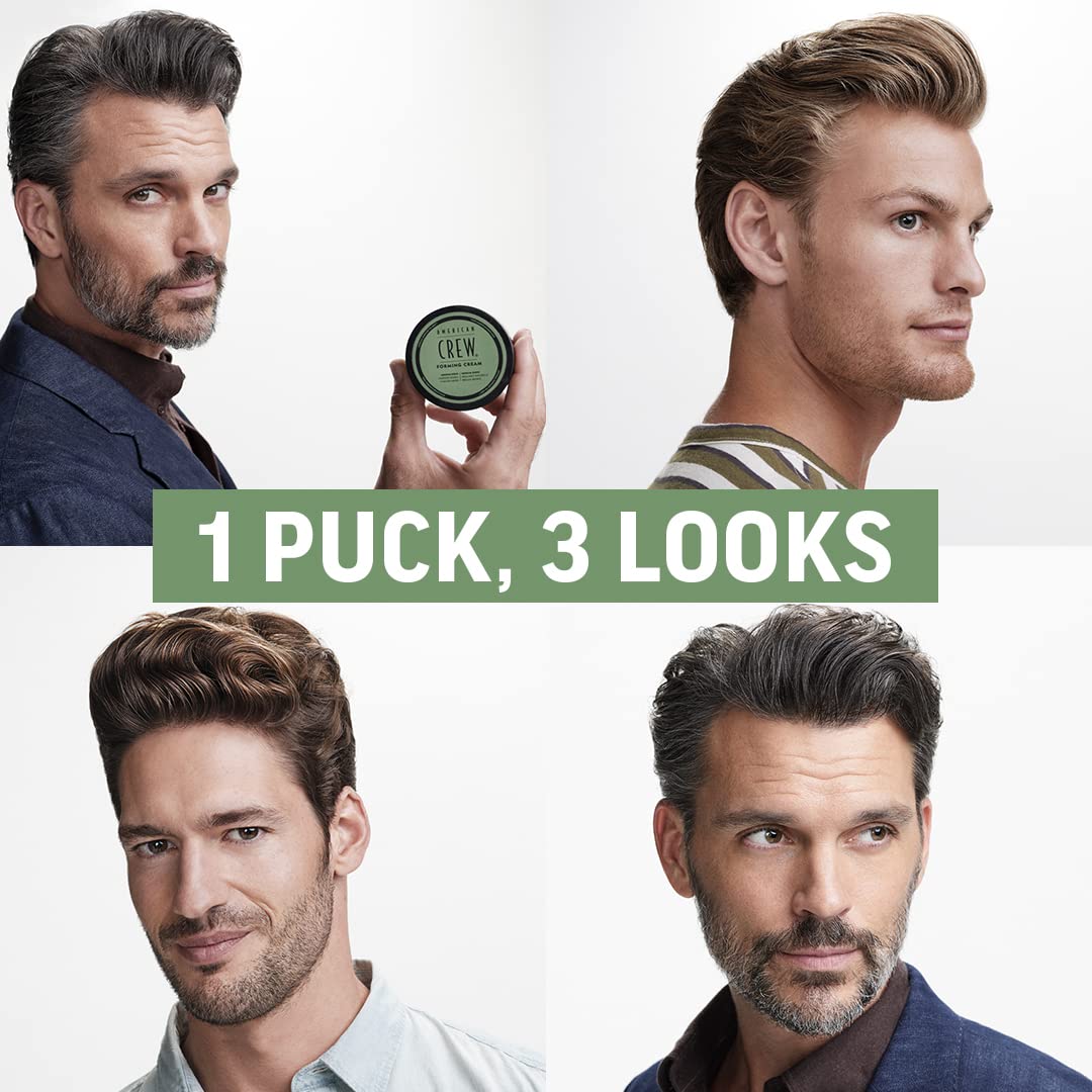 American Crew Forming Cream, fini moyen idéal pour un style naturel et durable.