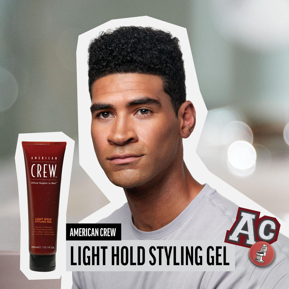 AMERICAN CREW gel-cheveux homme — application sur cheveux essorés pour un coiffage facile.
