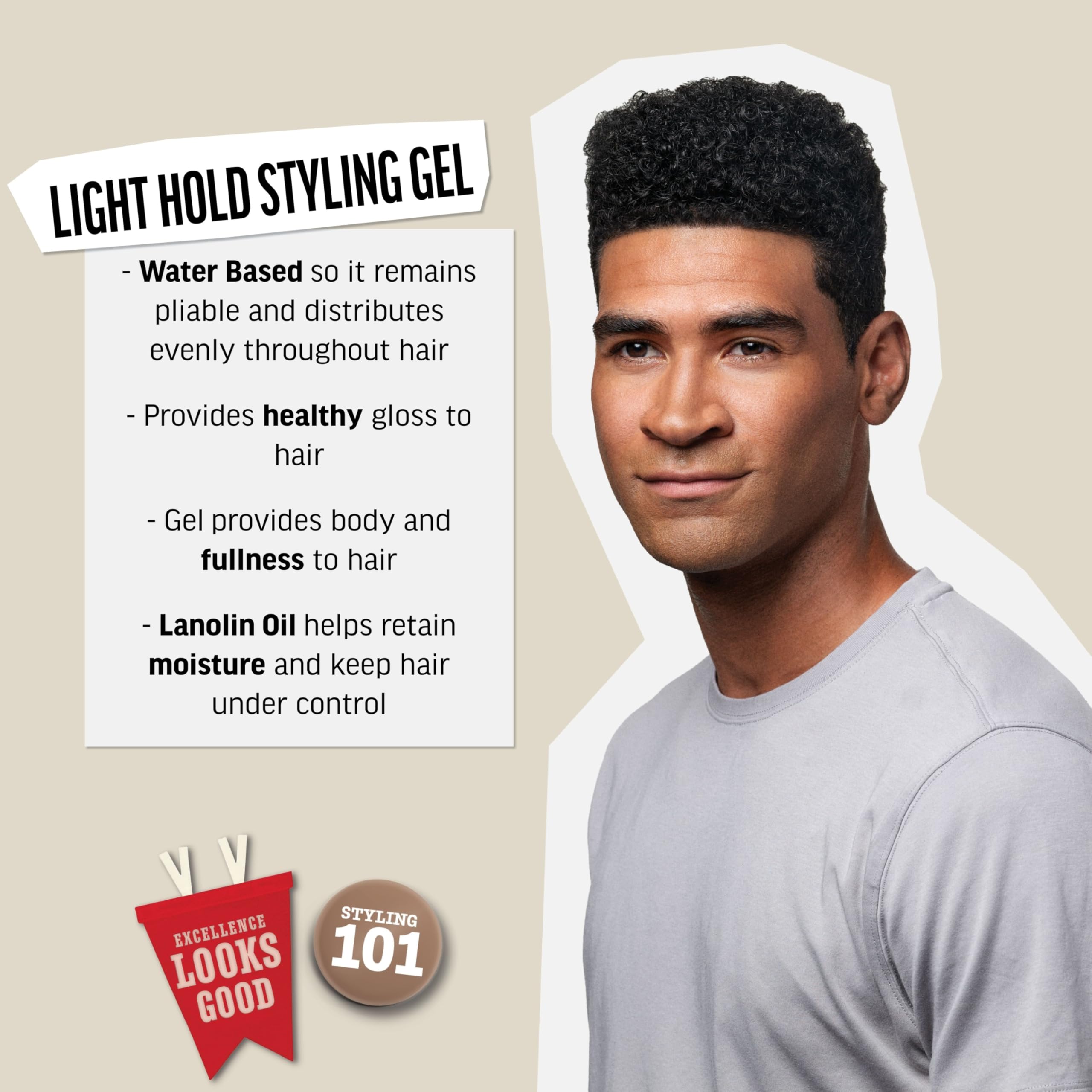 AMERICAN CREW gel-cheveux homme — définition et texture pour un style léger.