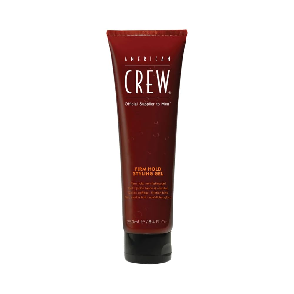 AMERICAN CREW Gel coiffant, bouteille, tenue ferme et brillance durable.