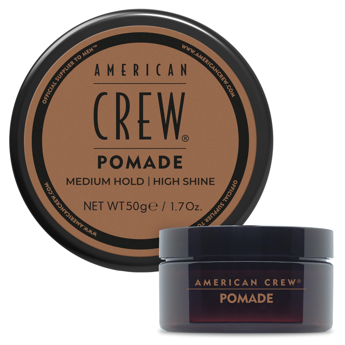 Pommade coiffante AMERICAN CREW – format voyage et brillance nette.