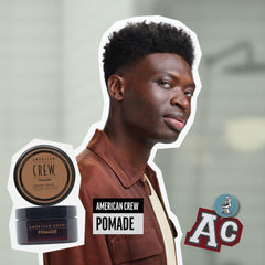 AMERICAN CREW pommade coiffante – coiffage classique sur cheveux lisses.