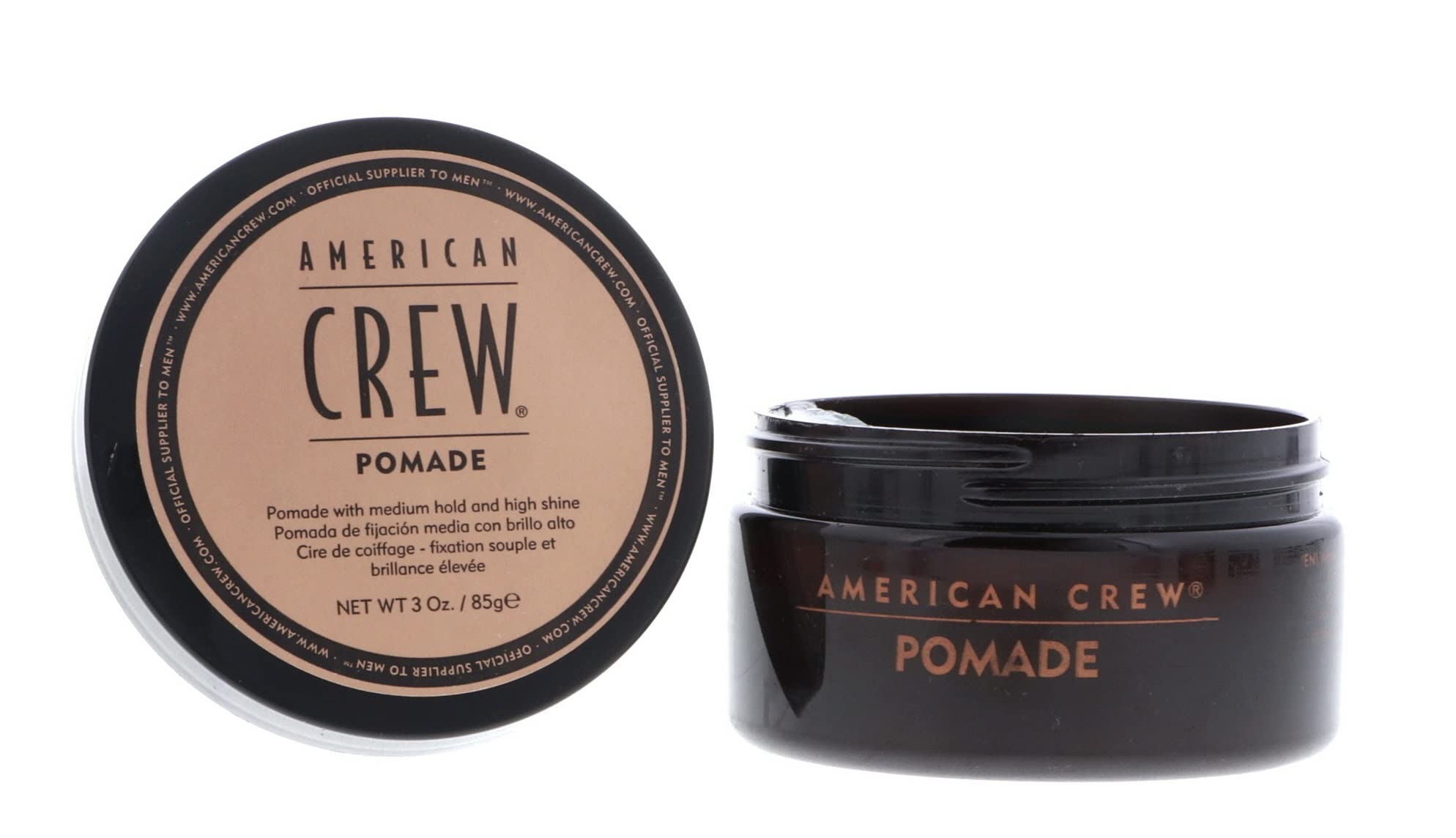 American Crew pomade pour homme avec tenue moyenne et brillance élevée.