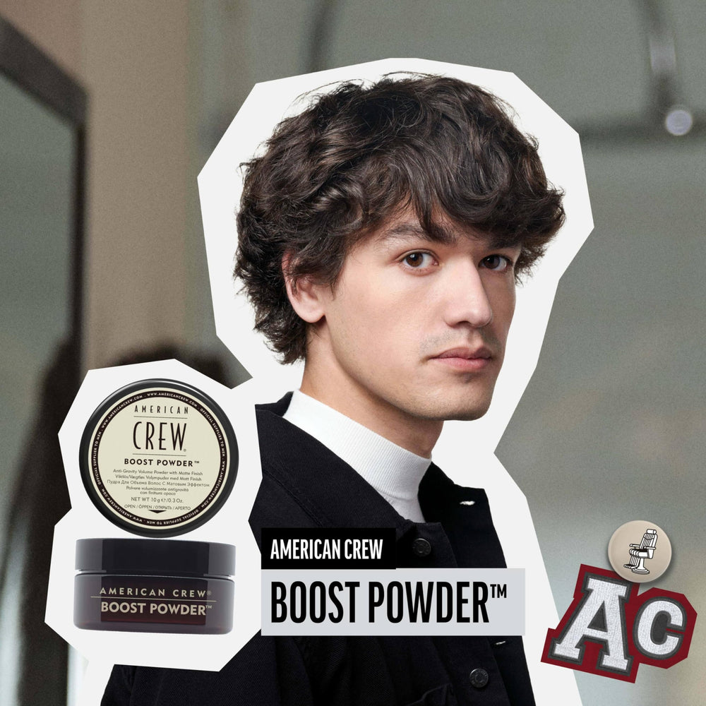 Effet texture et volume avant/après avec American Crew Poudre Boost.