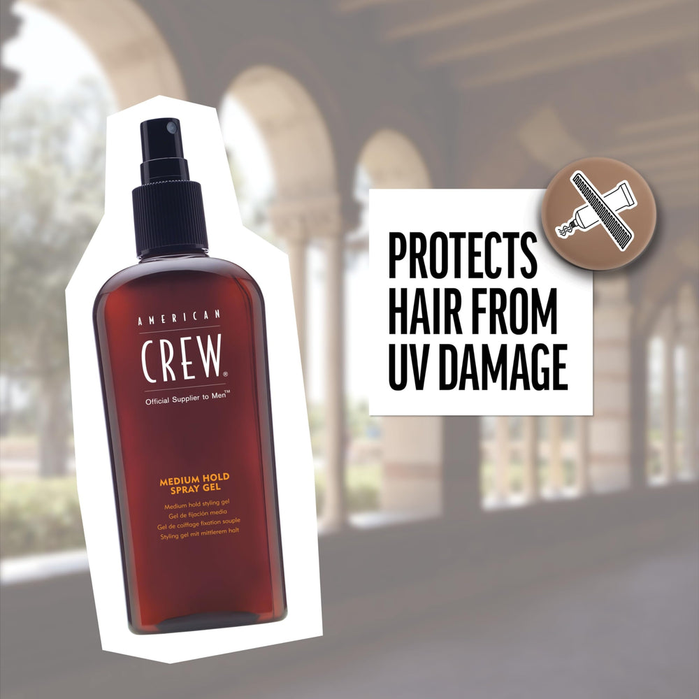 Protection solaire intégrée pour American Crew et cheveux.
