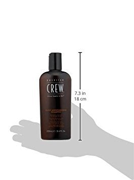 AMERICAN CREW Shampoing: etiquette-citron-menthe, etiquette visible, parfum frais, expérience propreté.
