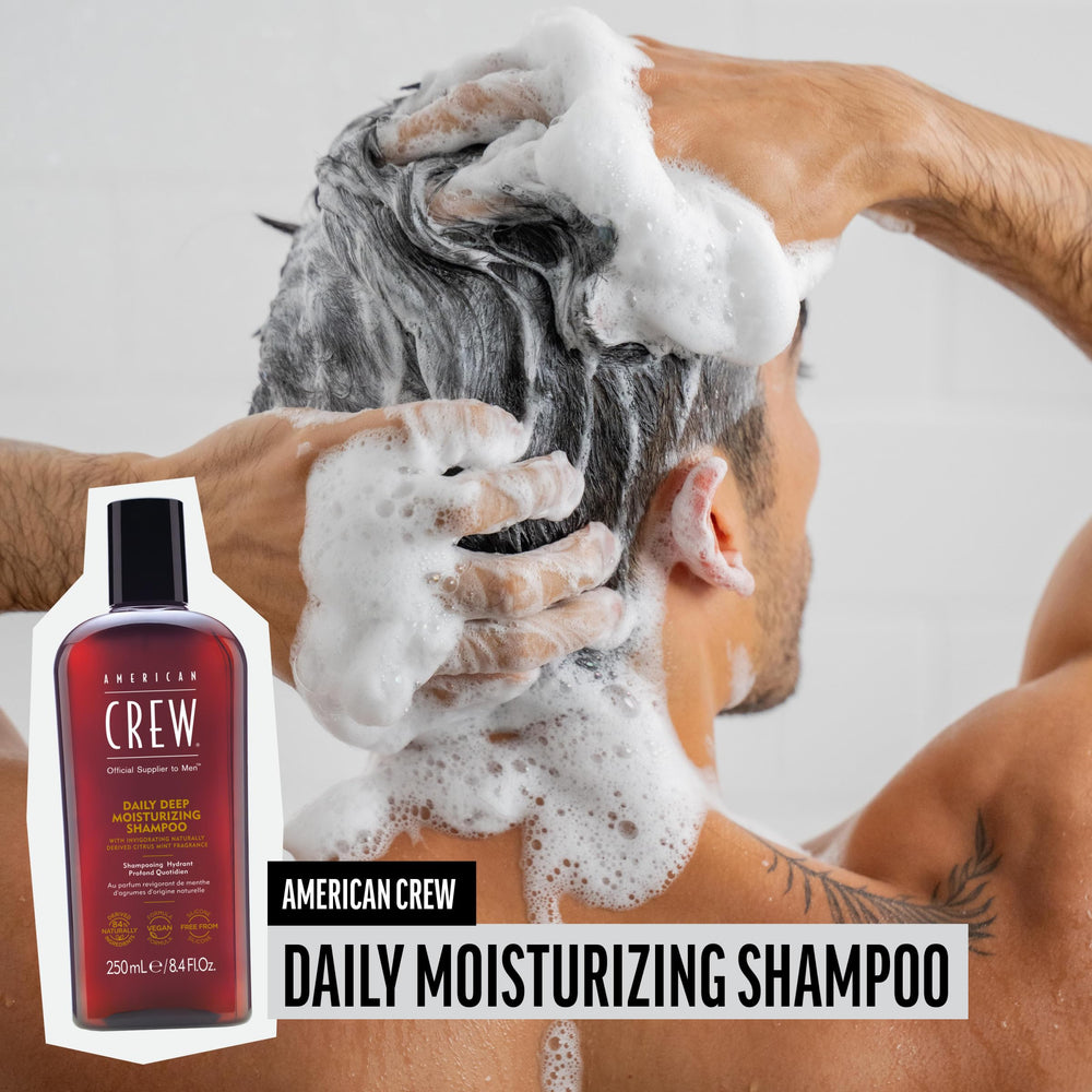 AMERICAN CREW Shampoing pour hommes — application facile sur cheveux et cuir chevelu.