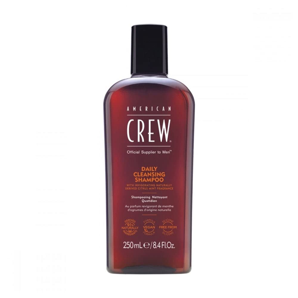 Shampoing American Crew pour homme – bouteille, douceur et fraîcheur durable.