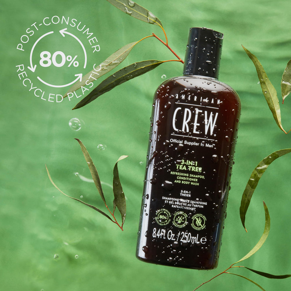 AMERICAN CREW Tea Tree: rituel douche rafraîchissant pour une routine masculine.