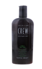 AMERICAN CREW 3-en-1, bouteille arbre-a-the, purifie et rafraîchit cheveux et peau.