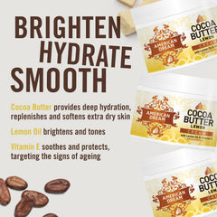 American Dream crème-beurre-cacao-citron texture onctueuse pour peau sèche.