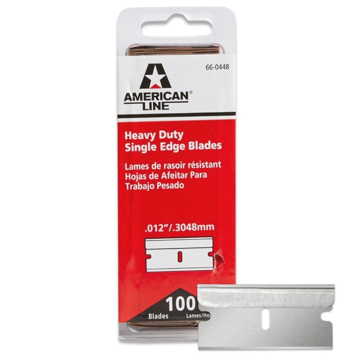 Lames American Line à pointe simple, pack de 100, prêt pour divers travaux