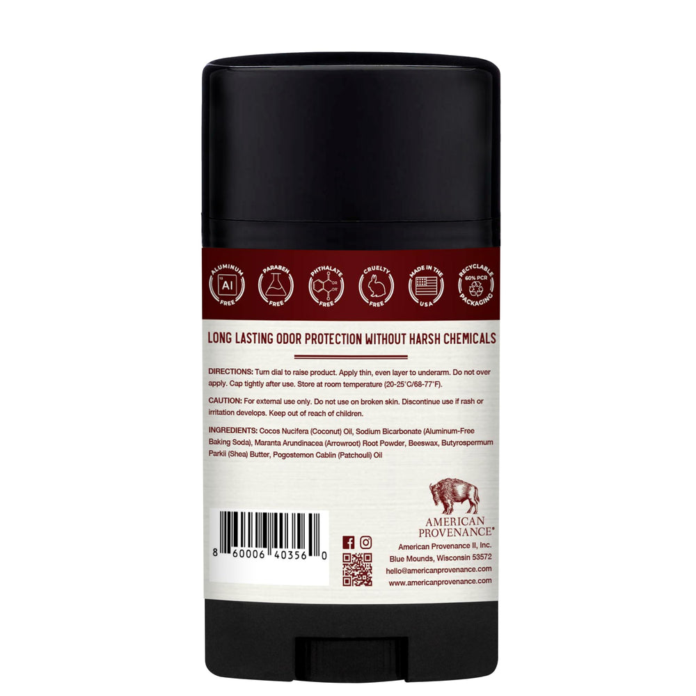 Sans cruauté, American Provenance Patchouli, produit éthique et respectueux.