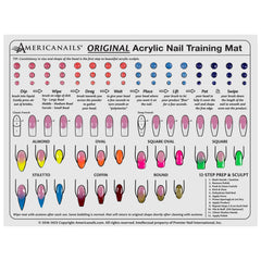 AMERICANAILS Tapis de formation en silicone pour apprendre l'application des ongles.