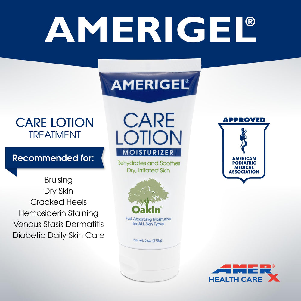 AMERIGEL Care Lotion pieds secs callosités hydratés en douceur.