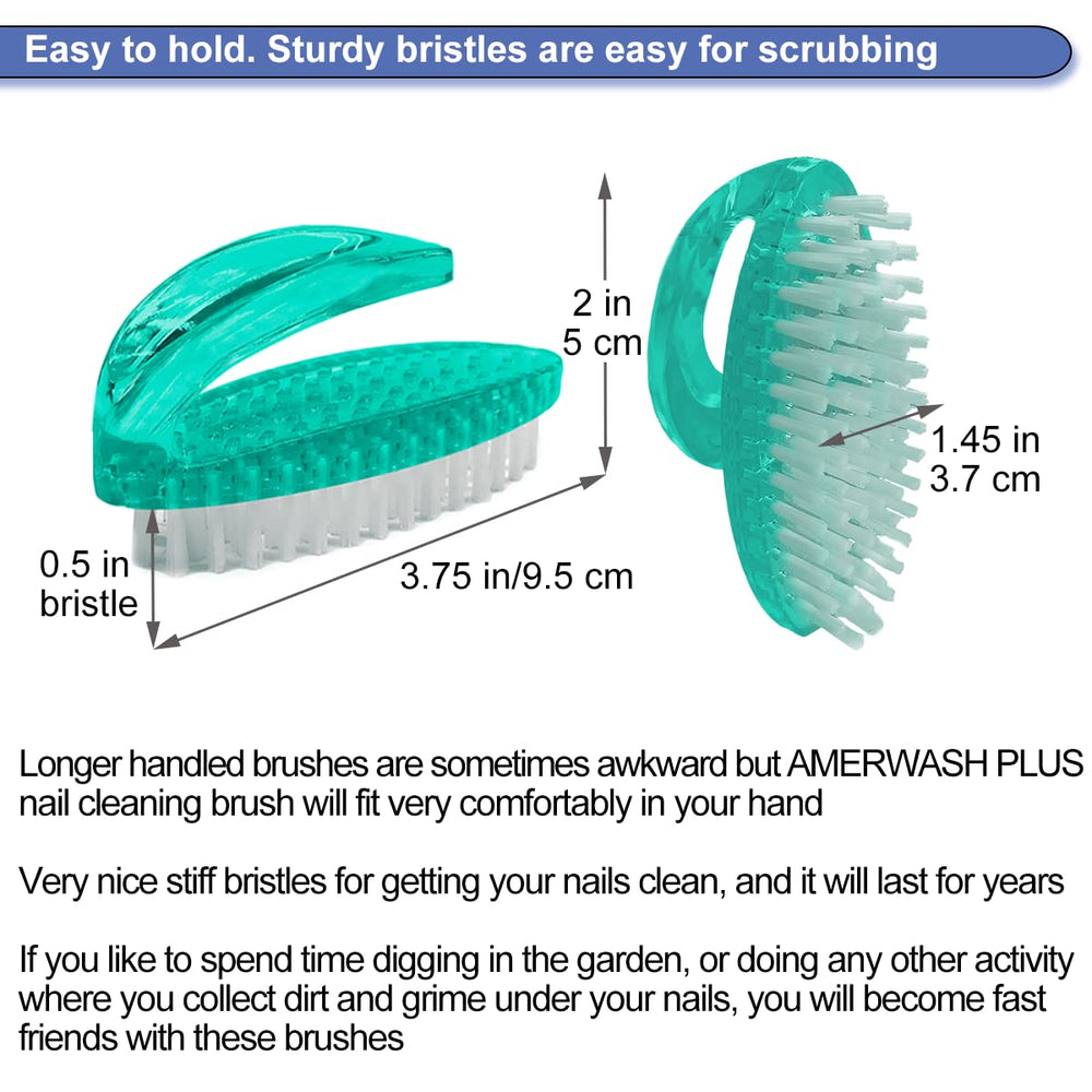 AMERWASH PLUS brosse à main à poignée facile pour éliminer la saleté tenace après jardinage.