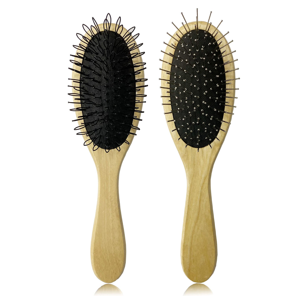Amirce brosse pour perruques en nylon avec manche bois, démêlage en douceur