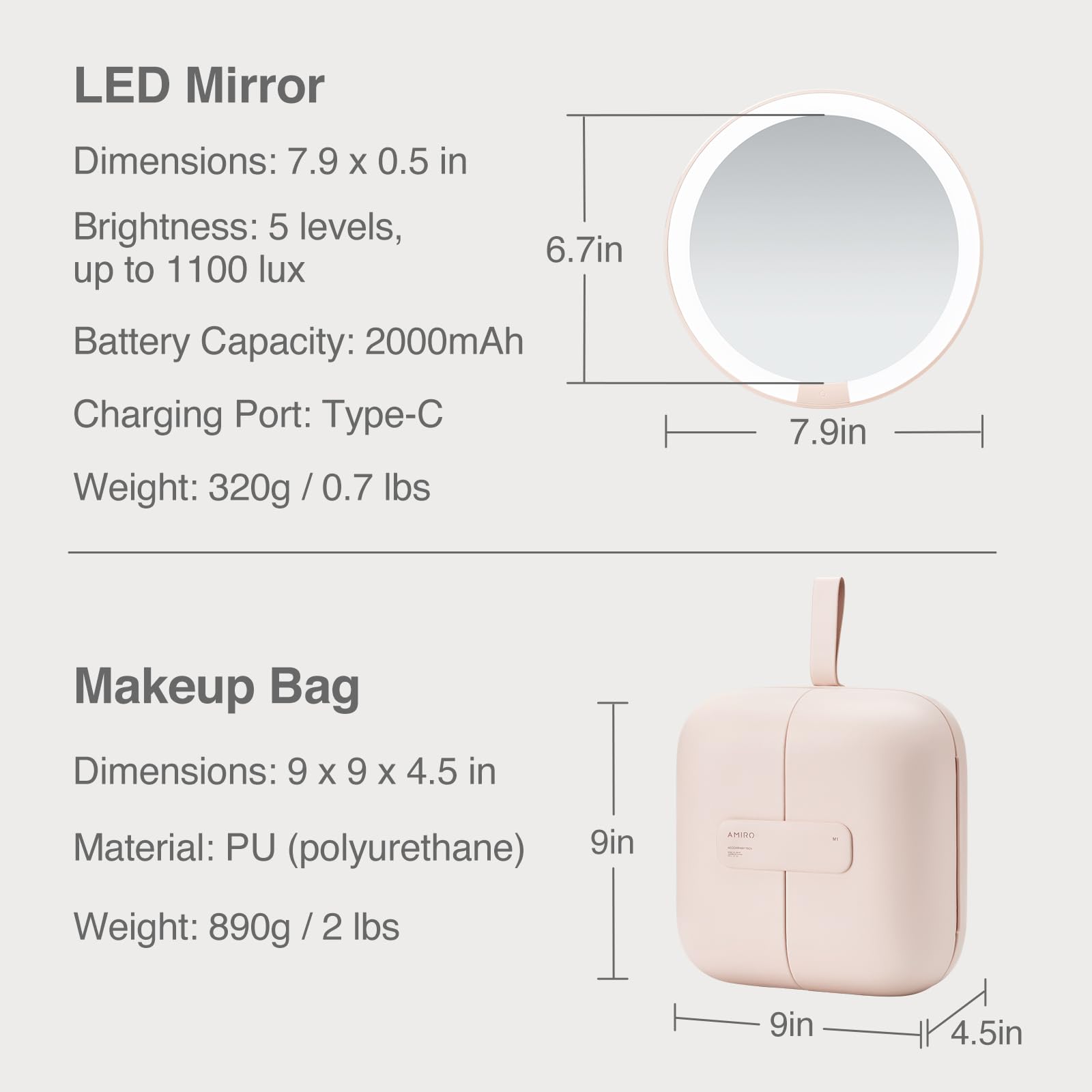 AMIRO M2 Cube: poignée pratique pour transporter facilement.
